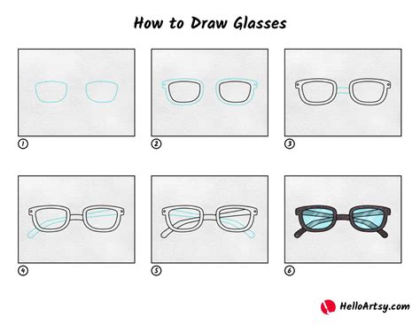 How To Draw Glasses Helloartsy