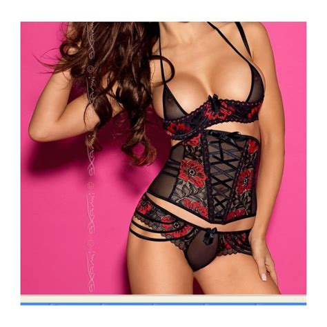 Corset Serre Taille Axami Rouge Et Noir Lingerie Axami 39 80