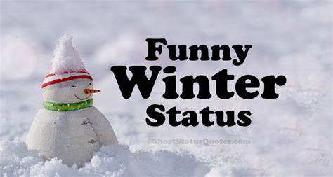 130 Funny Winter Status, Captions and Quotes