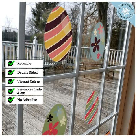 Easter Egg Window Clings 8 Easter Egg Window Decoration Easter Clings
