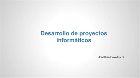 Proyectos informáticos PPT