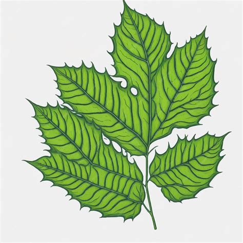 Premium Vector Beech Leaf Vector Illustration Isolated On A White