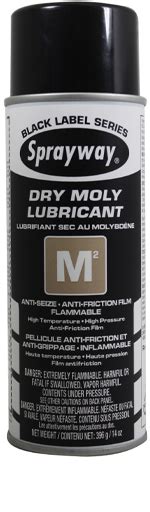 M2 Dry Moly Lubricant - NEW! | Sprayway Inc., Pioneers in Aerosols since 1947