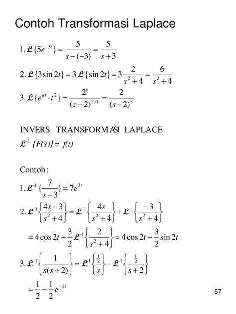 Contoh Soal Transformasi Laplace Dan Jawabannya Pelajaran Mu