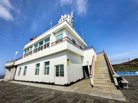 Udo, Jeju island, South Korea - Jun. 06, 2023. Beautiful Udo Lighthouse at Udobong peak, Udo ...