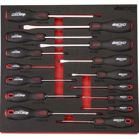 BOXO 15pc Screwdriver Set BX094-R - Garage Diagnostic Tools BOXO 15pc ...