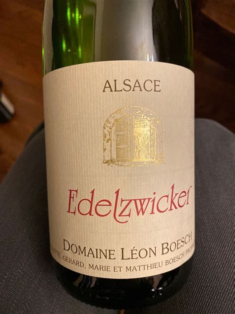 2019 Domaine Léon Boesch Edelzwicker France Alsace Cellartracker