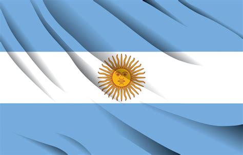 Argentina National Flag Waving Realistic Vector Illustration 16291302