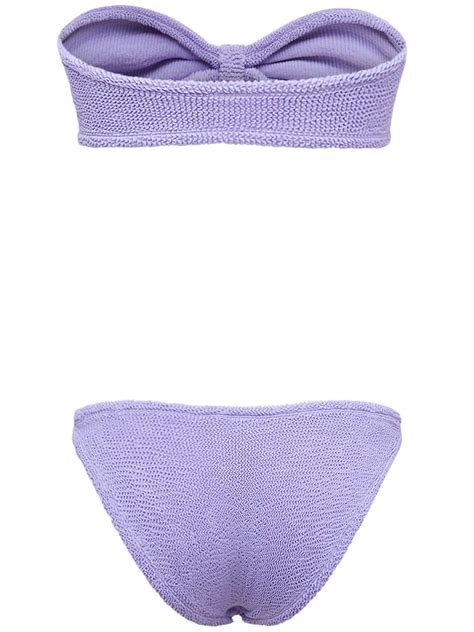 Hunza G Jean Bandeau Bikini In Purple Modesens