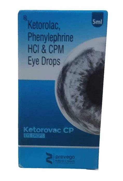 Ketorovac Ointment Ketorolac Phenylephrine Hci Cpm Eye Drops 5 Ml Packaging Size 5ml At Rs 99