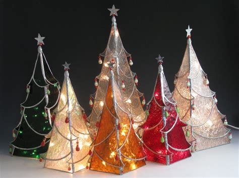 Stained Glass Christmas Trees Christmas Crafts Pinterest