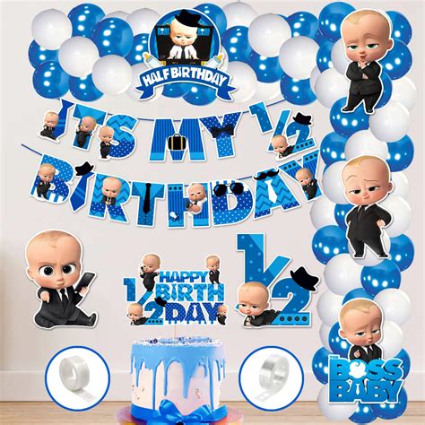 Buy Zyozique Half Birthday Boss Baby Theme Balloon Arc Decorationboss