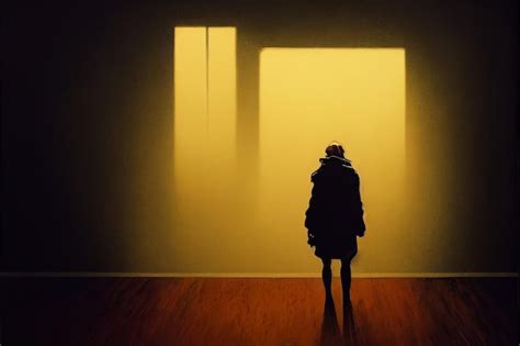 Premium Photo Alone In The Dark Concept Art Background Image