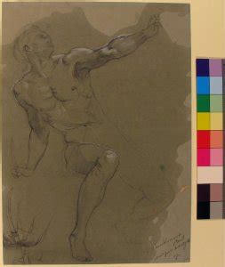 Seated Male Nude Recto Crouching Male Nude Verso Met