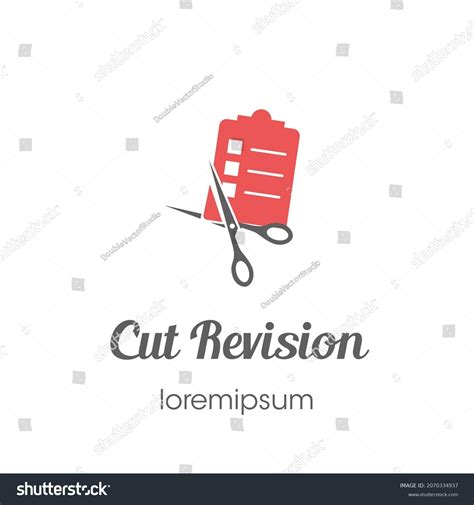 Cut Revision Logo Symbol Template Design Stock Vector Royalty Free