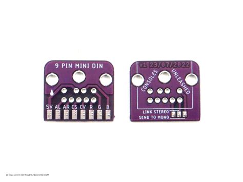 9 Pin Mini Din Av Connector Breakout Pcb Consoles Unleashed