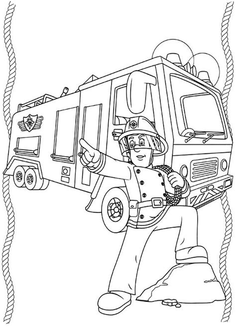 Пожарный раскраски для детей. Скачать, распечатать онлайн бесплатно