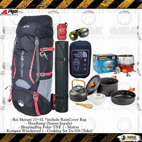 Jual Paket Hemat Alat Pendakian Gunung Carrier Rei Arei Merapi 705l