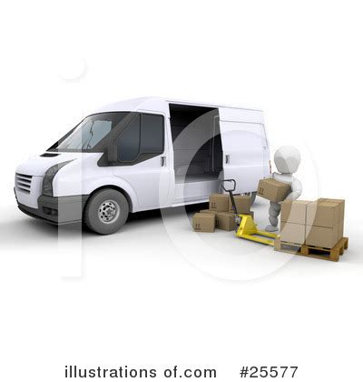 Delivery Van Clipart #25492 - Illustration by KJ Pargeter