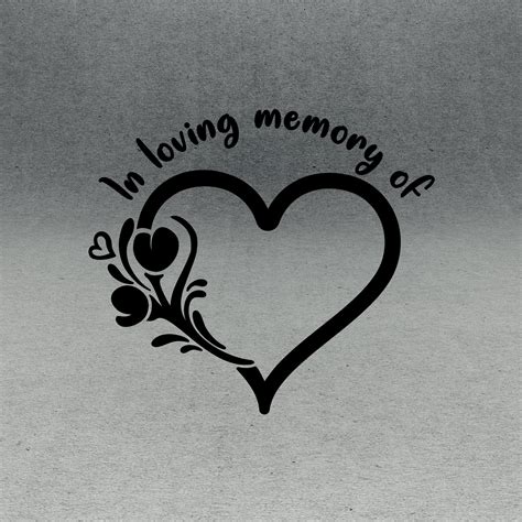 In Loving Memory SVG Heart and Flowers Memorial SVG Memory - Etsy Canada