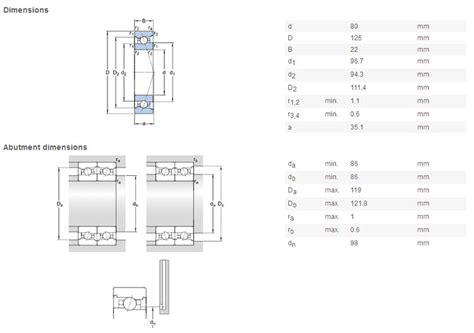 bearing mm  angular contact bearing