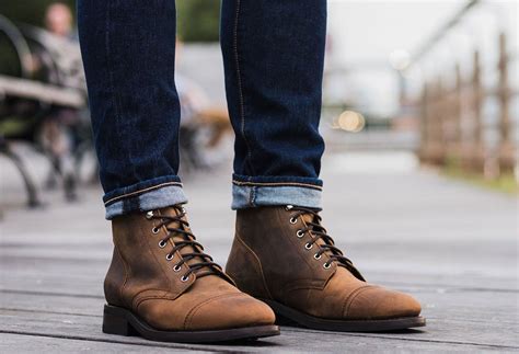 Mens Captain Lace Up Boot In Burnt Copper Thursday Boot Company