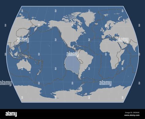 Placa Tect Nica De Nazca En El Mapa De Contorno S Lido En La Proyecci N