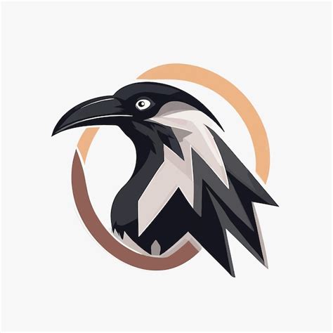 Premium Vector Crow Logo On A White Background