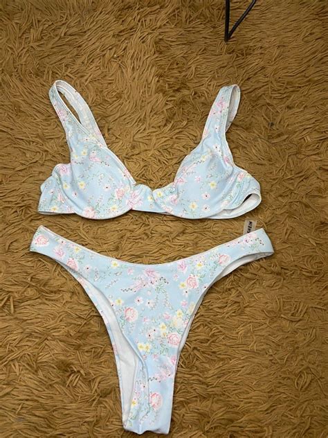 Shein Push Up Floral Bikini On Carousell