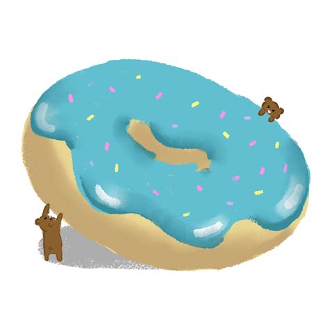 Blue donut on Behance