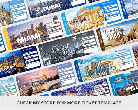 Pisa Travel Ticket, Italy Gift Ticket, Custom Airplane Ticket, Pisa