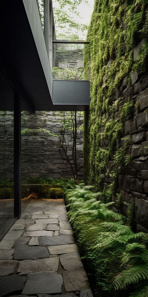 Create A Serene And Lush Moss Garden Modern Design And Stone Wall