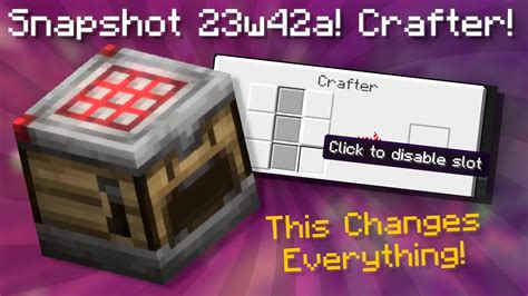 This Revolutionizes Minecraft Snapshot Update 23w42a YouTube