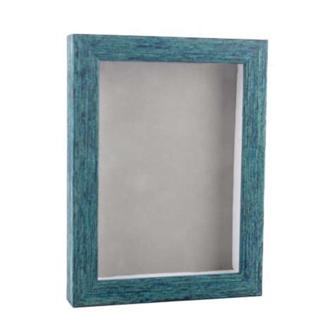 Rustic Blue Wood Shadow Box Frame Acrylic Front Suede Backing 30 Sizes 6x8 6x8 Pick ‘n Save