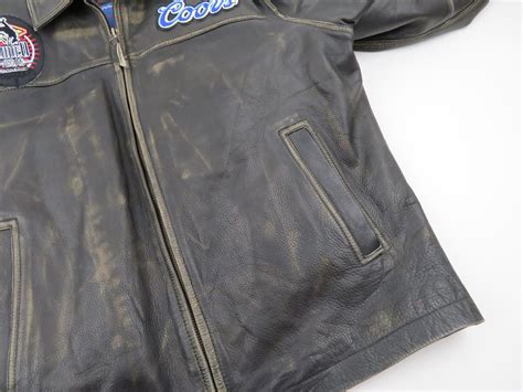 Nfr Rodeo Vegas Mens Official Contestant Leather Jacket Etsy