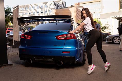 Machine Auto Ass Girl Pose Mitsubishi Ilya Pistols Christina Barkhatova HD Wallpaper