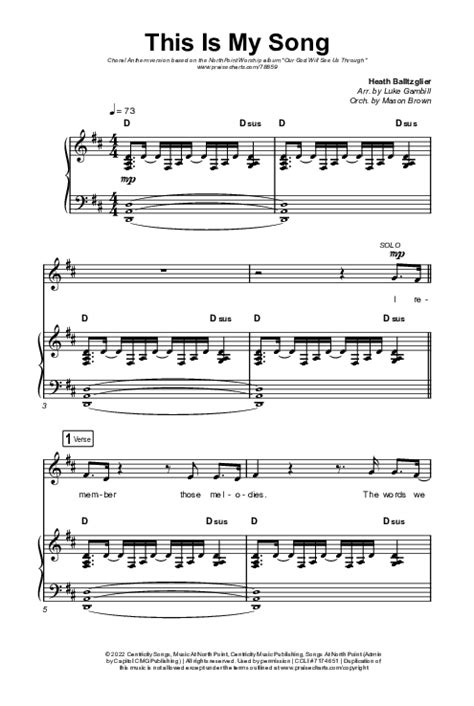 This Is My Song Choral Anthem Satb Octavo Sheet Music Pdf North