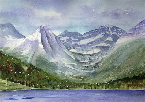 Hanging Valleys Glacier National Park Painting By Marsha Karle Pixels