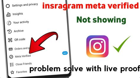 Instagram Meta Verified Not Showing Problem Instagram Meta Verified