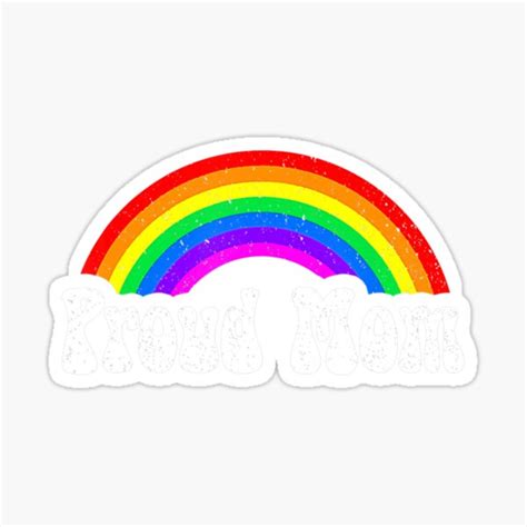 Pegatina Orgullosa Mamá Rainbow Lgbt Mes del Orgullo Gay de shywolfdesigns Redbubble