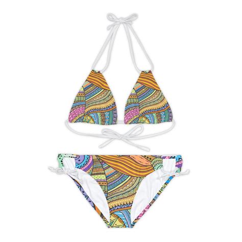 Magic Print Strappy Bikini Set AOP Etsy