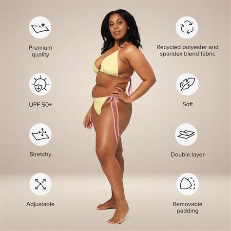 Yellow String Bikini Set With Pink Spaghetti Straps Etsy