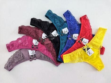 Kit 10 Calcinhas Fio Dental Duplo Renda Microfibra Modelos Variados Tanga Lingerie Feminino