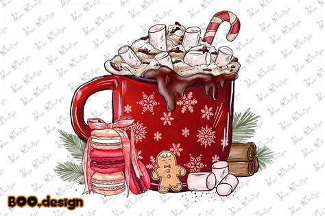 Christmas Hot Cocoa Sublimation Graphic By BOO Design Creative Fabrica