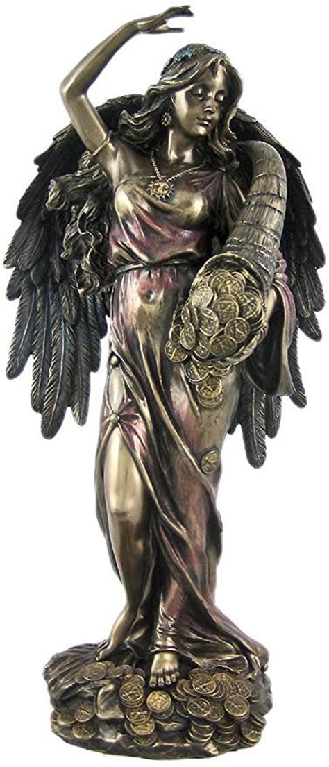 Bronze Fortuna Roman Goddess Of Fortune Statue Tykhe 115 Etsy