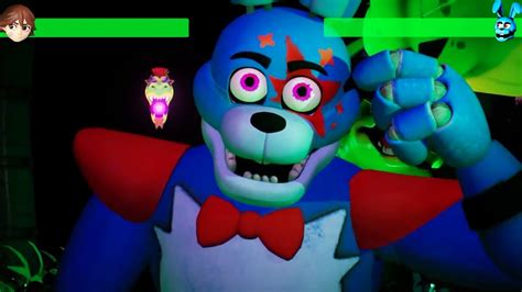 Fnaf Security Breach Glamrock Bonnie Boss Fight With Healthbars New