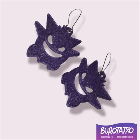 Stl File Gengar Earrings・model To Download And 3d Print・cults
