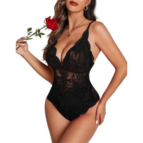 Intimates Sleepwear Sexy One Piece Lingerie Lace Black Poshmark
