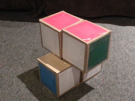 Build A Fully Functional 1x2x2 Rubiks Cube Out Of Cardboard 11 Steps