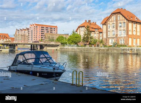 A Boat Parked In Gdansk New Marina Poland Stock Photo Alamy